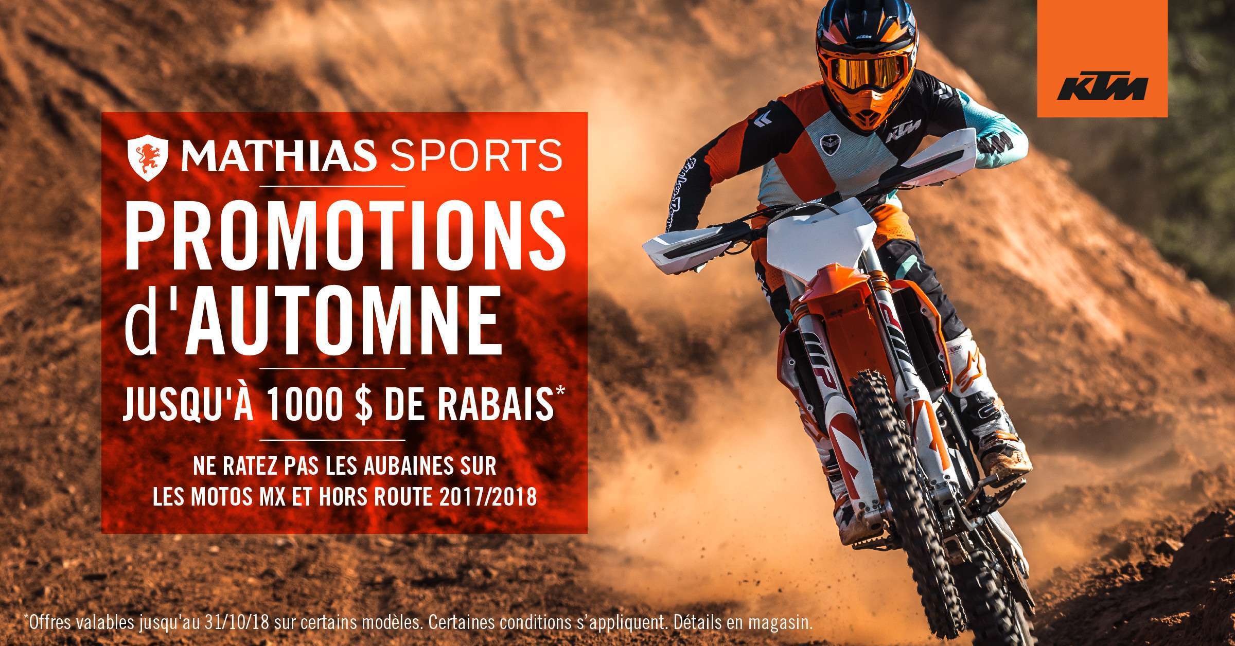 Promotions d'automne KTM: ne ratez pas les aubaines sur les motos hors route!