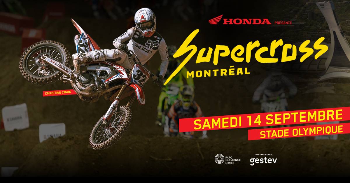 Supercross Montréal 2019: RDV le 14 septembre !