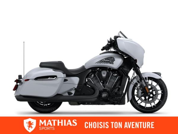  MSU-2025N25LFDSSCA_Ghost White Metallic SmokeNeuf INDIAN Chieftain PowerPlus Dark Horse With 112ci + Rider Assist Package + Audio 2025 a vendre 1
