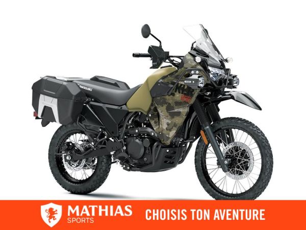  MSU-2026KL650HTFAN_Beige Camouflage Codé / Gris Carbone Mat Métallisé CM1 Neuf KAWASAKI KLR650 Adventure 2026 a vendre 1