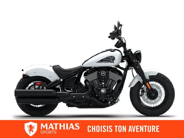  MSU-2026N26DLDBHCW_Ghost White Metallic SmokeNeuf INDIAN Indian Chief Bobber Dark Horse 2026 a vendre 1