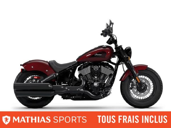  MSU-2025N25DLDBHCE_Maroon MetallicNeuf INDIAN Chief Bobber Dark Horse 2025 a vendre 1