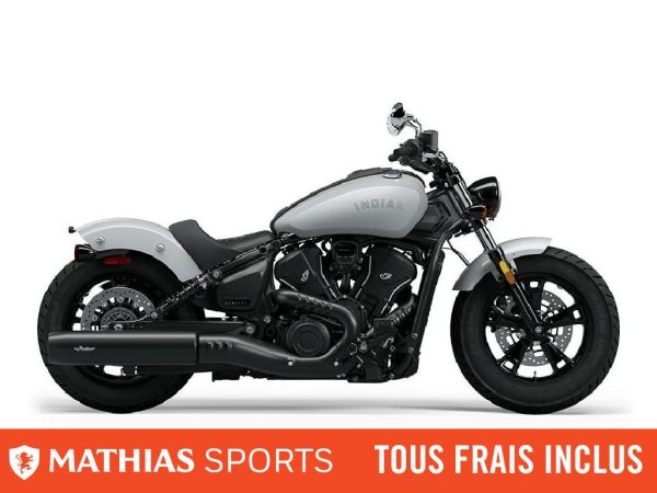  MSU-2025N25SBC61CT_Ghost White Metallic SmokeNeuf INDIAN Scout Sixty Bobber Limited 2025 a vendre 1