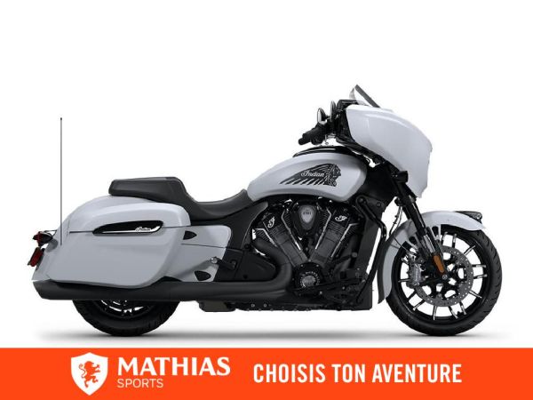  MSU-2025N25LFDRRC_Ghost White Metallic SmokeNeuf INDIAN Chieftain PowerPlus Dark Horse 108 2025 a vendre 1