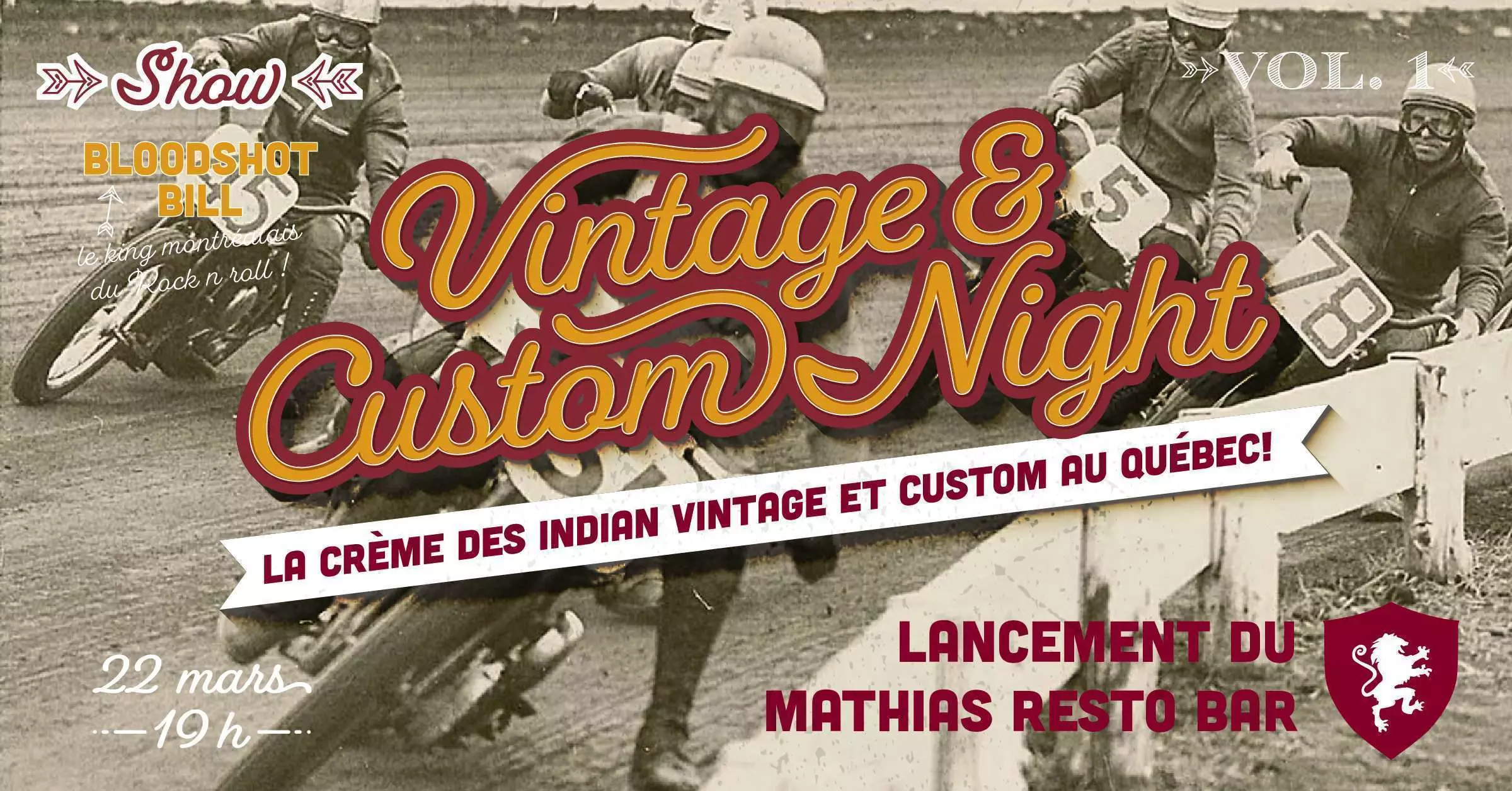 Vintage & Custom Night Vol. 1 Réouverture de notre Resto Bar !