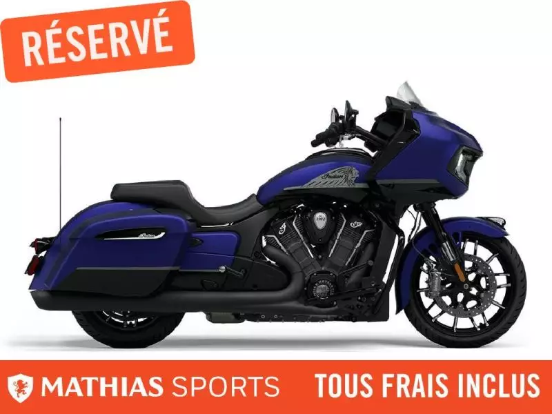  MSU-2024N24LCKRRCB_Spirit Blue SmokeNeuf INDIAN Challenger Dark Horse with PowerBand Audio Package 2024 a vendre 1