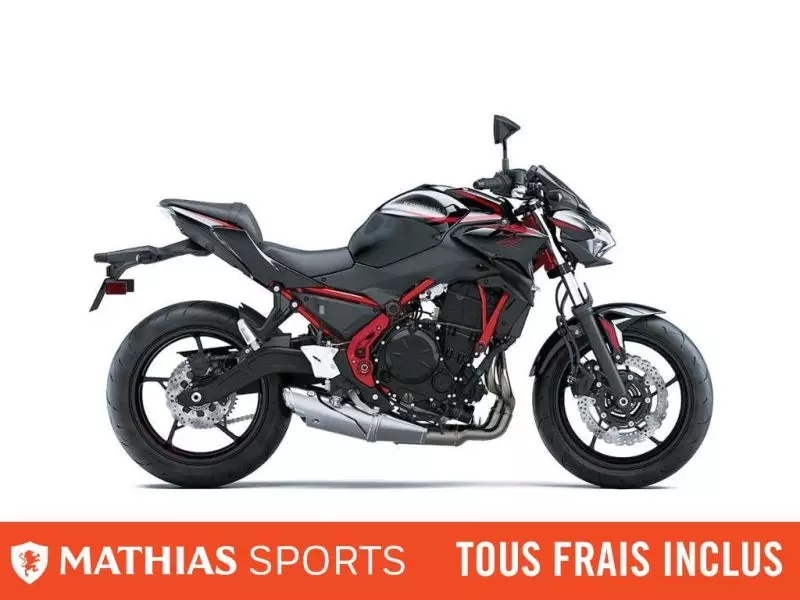  MSU-2025ER650NSFAN_NOIRetROUGENeuf KAWASAKI Z650 2025 a vendre 1