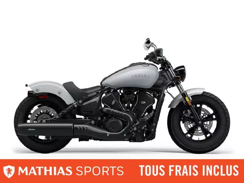  MSU-2025N25SBC61CT_Ghost White Metallic SmokeNeuf INDIAN Scout Sixty Bobber Limited 2025 a vendre 1