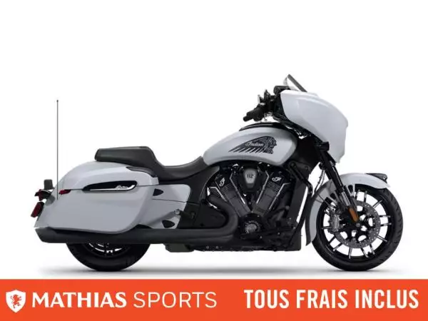  MSU-2025N25LFDSSCA_Ghost White Metallic SmokeNeuf INDIAN Chieftain PowerPlus Dark Horse With 112ci + Rider Assist Package + Audio 2025 a vendre 1