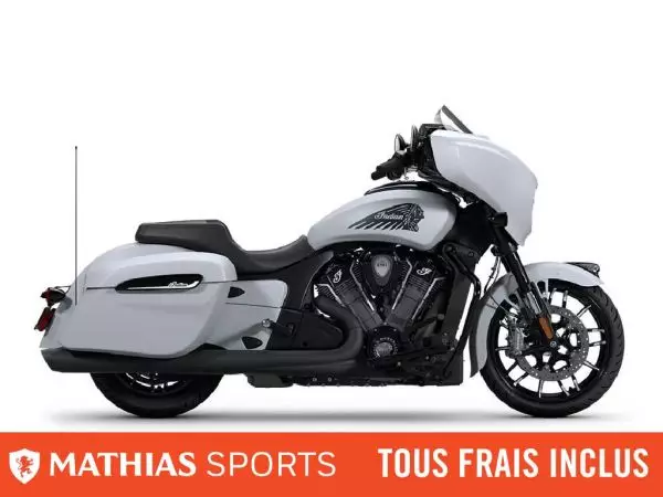  MSU-2025N25LFDRRC_Ghost White Metallic SmokeNeuf INDIAN Chieftain PowerPlus Dark Horse 108 2025 a vendre 1