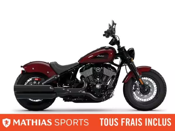  MSU-2025N25DLDBHCE_Maroon MetallicNeuf INDIAN Chief Bobber Dark Horse 2025 a vendre 1