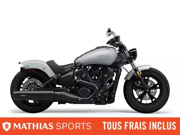  MSU-2025N25SBC61CT_Ghost White Metallic SmokeNeuf INDIAN Scout Sixty Bobber Limited 2025 a vendre 1