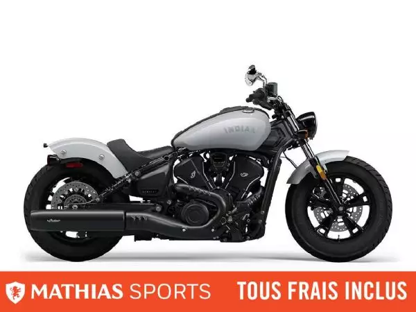  MSU-2025N25SBC61CT_Ghost White Metallic SmokeNeuf INDIAN Scout Sixty Bobber Limited 2025 a vendre 1