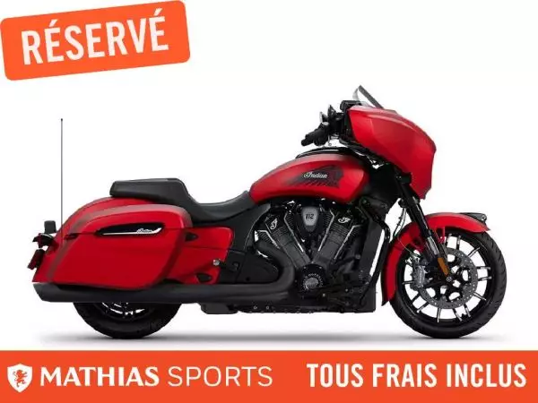  MSU-2025N25LFDSSC_Sunset Red SmokeNeuf INDIAN Chieftain PowerPlus Dark Horse With 112ci + Rider Assist Package 2025 a vendre 1