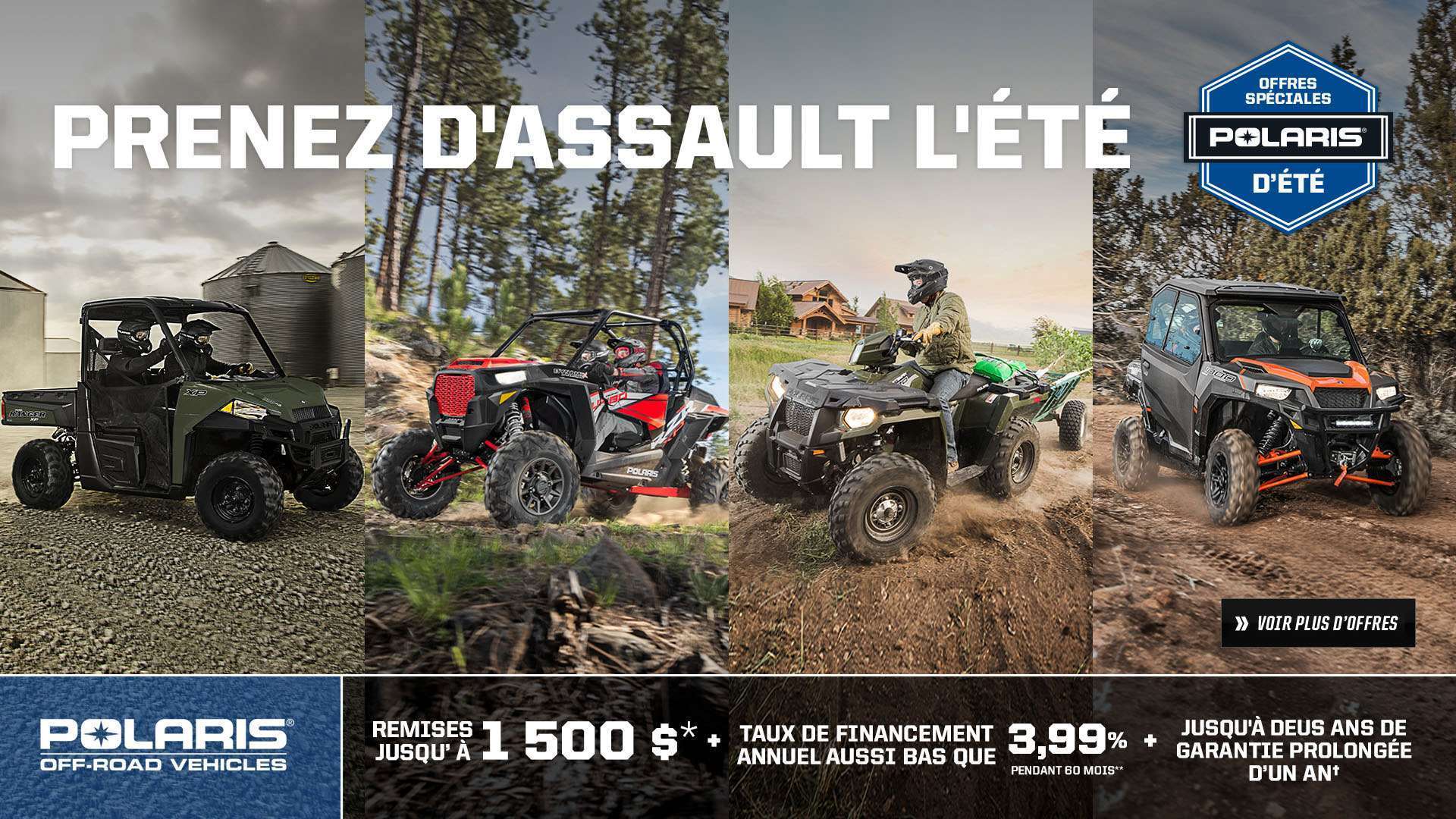 Prenez d'assaut l'été avec Polaris hors route!