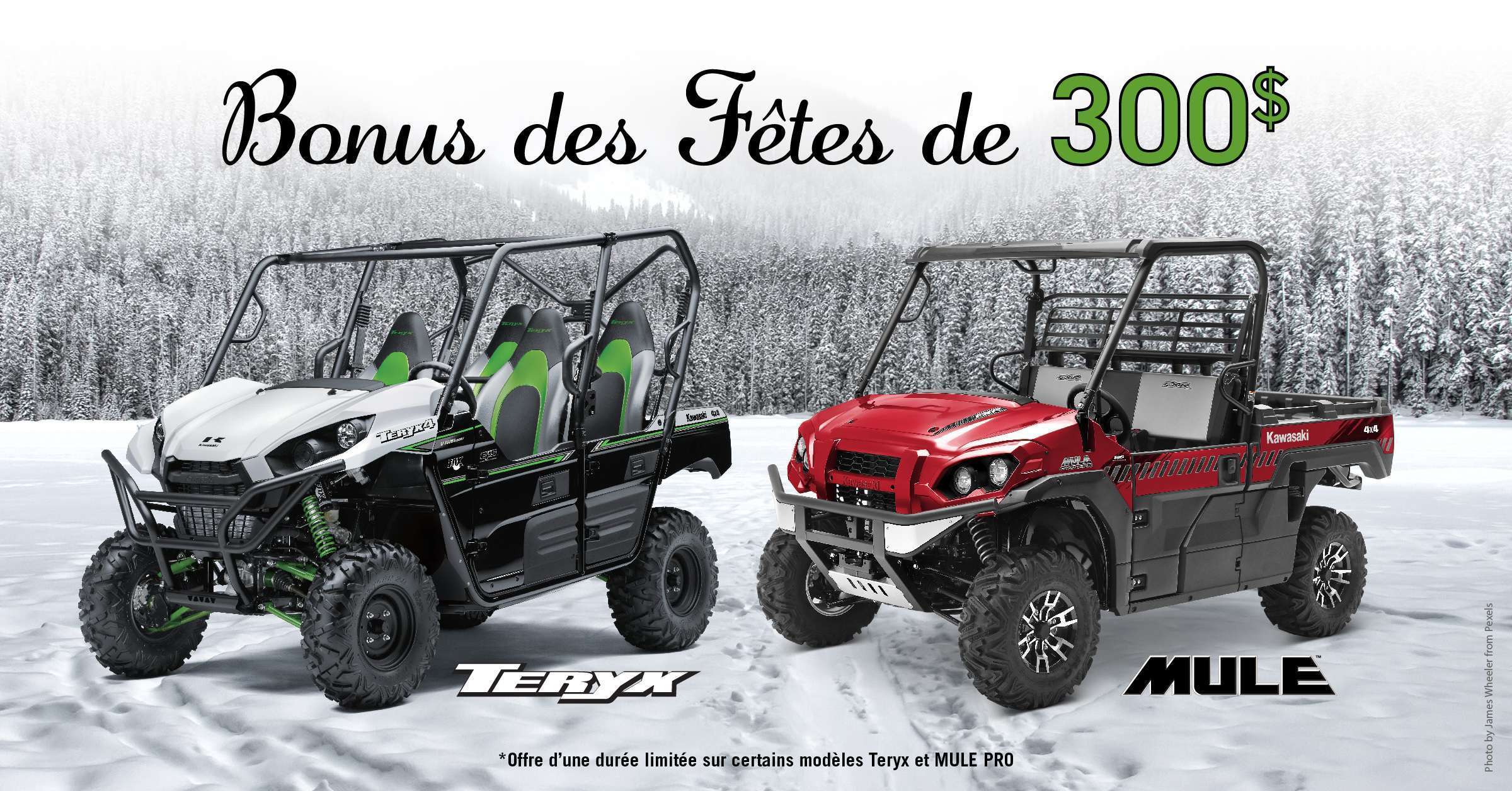 Kawasaki vous offre des bonus pour les Fêtes !