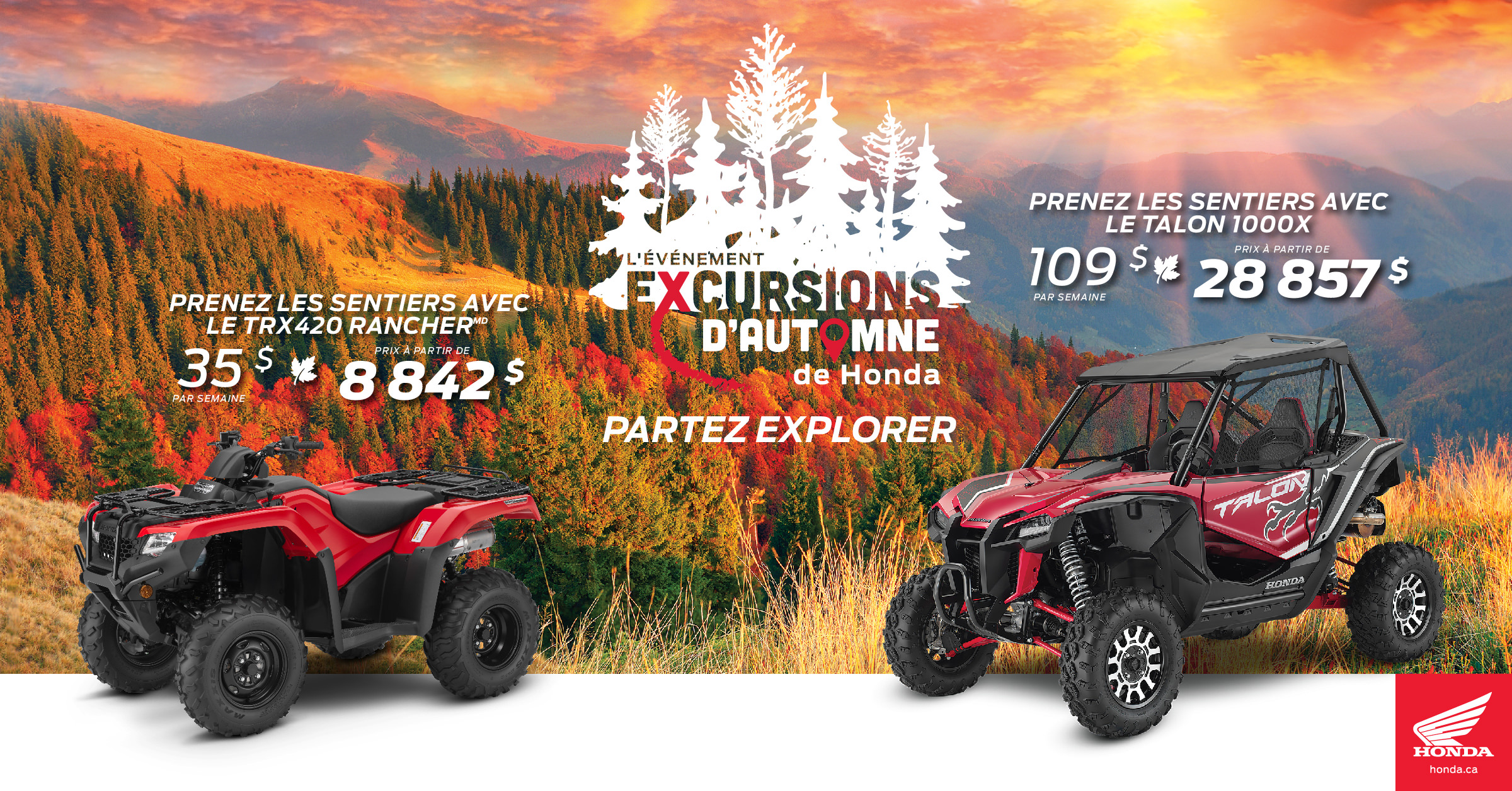 C'est l'événement excursions d'automne de Honda !