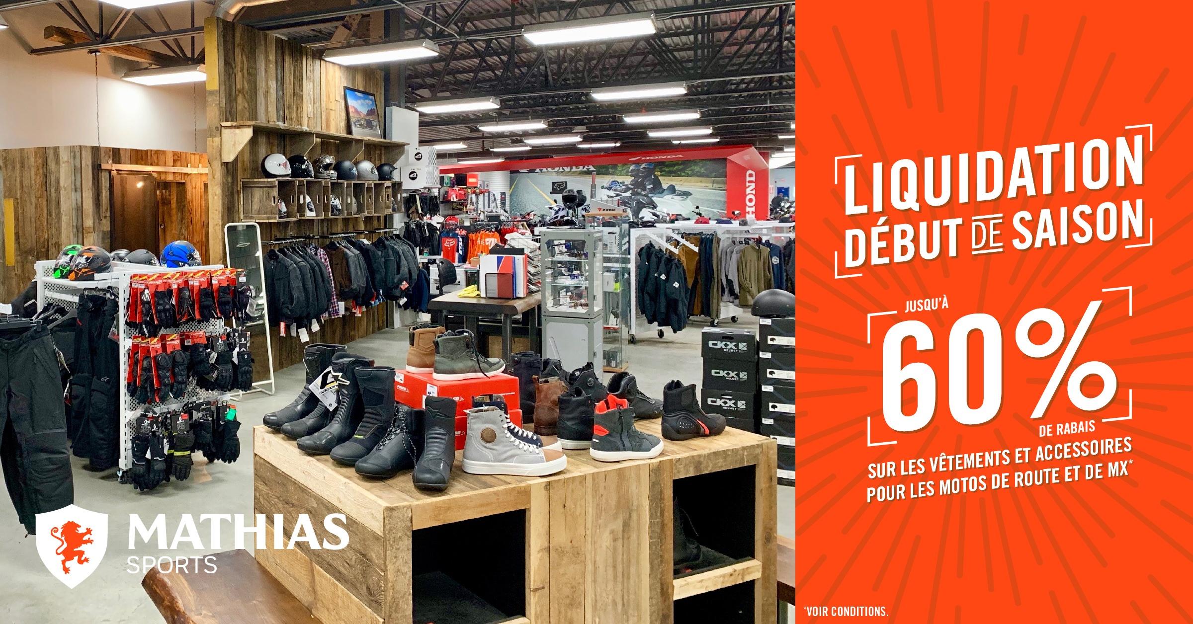 Grande Liquidation à la Boutique Mathias Sports !