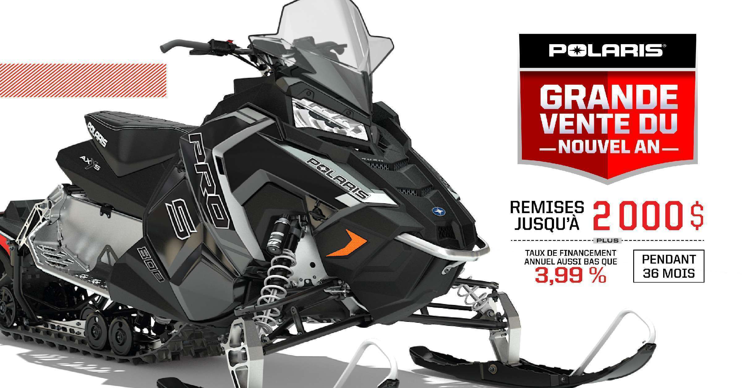 Motoneiges Polaris: c'est la Grande Vente du Nouvel An !