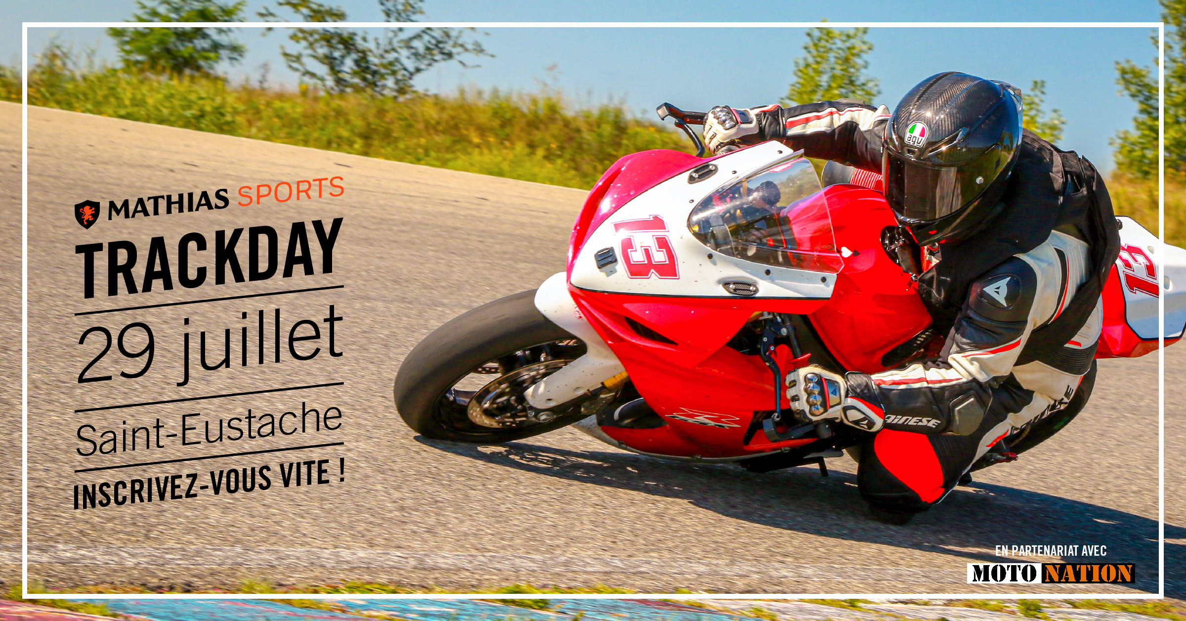 Ne manquez pas notre Track Day le 29 juillet à Saint-Eustache !