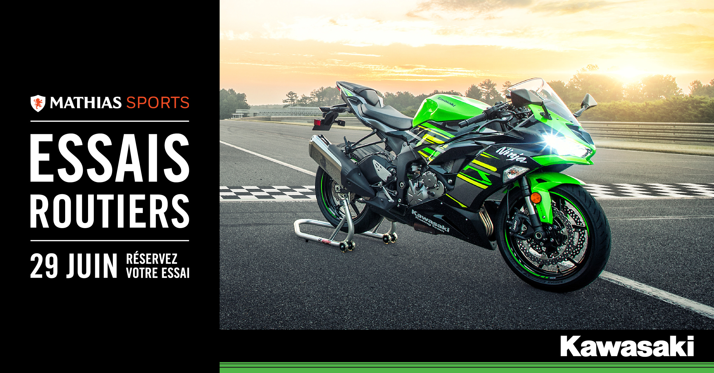 Participez aux essais routiers Kawasaki le 29 juin!