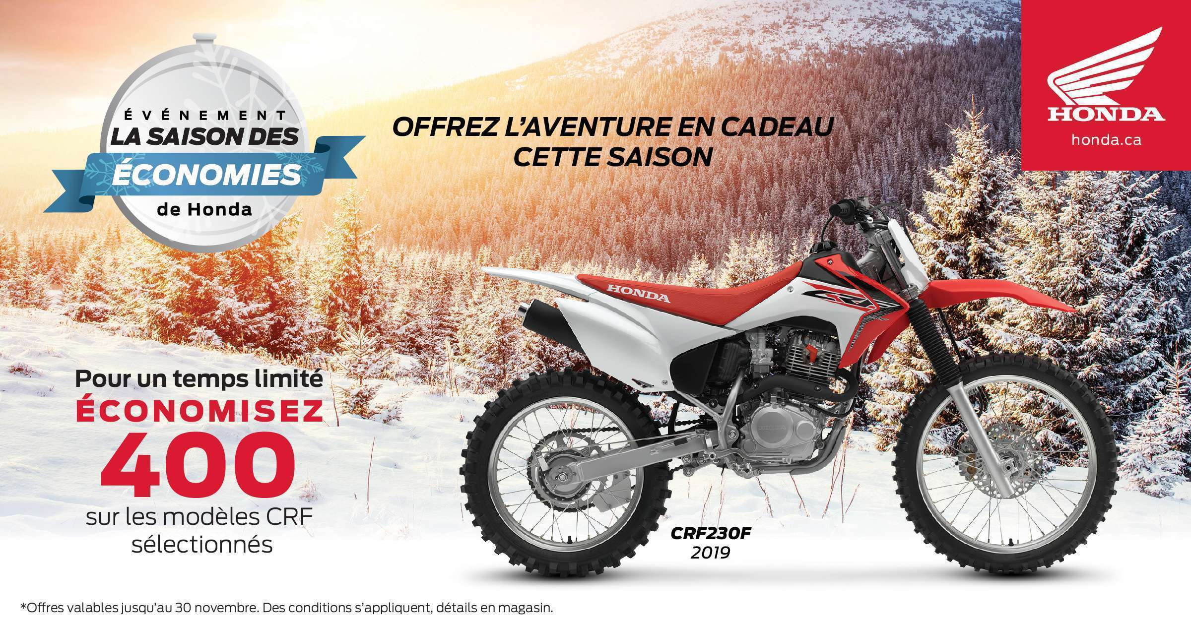 Événement la saison des économies de Honda!