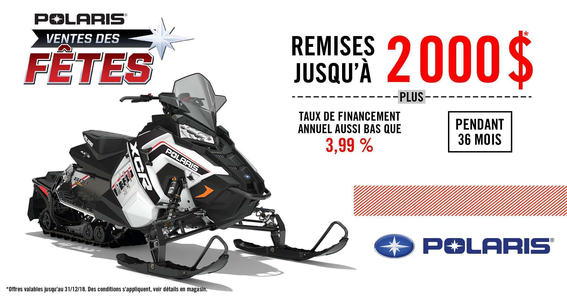 Ventes de Fêtes sur les motoneiges Polaris à ne pas manquer!